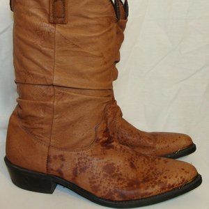 DINGO MENS BROWN LEATHER COWBOY BOOTS BOTAS 8.5D